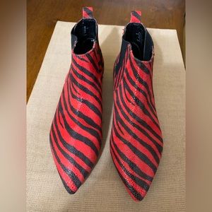 Tildon Red Ankle Boots 7 1/2